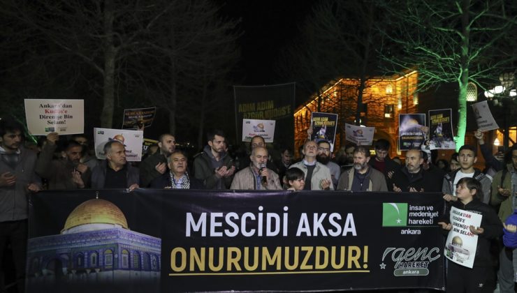 İsrail güçlerinin Mescid-i Aksa baskını Ankara’da protesto edildi